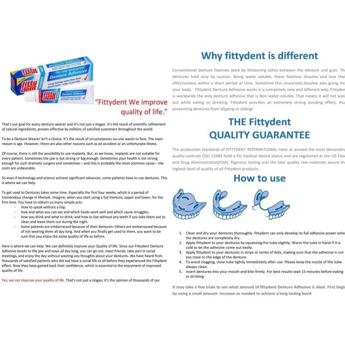 Fittydent Lem Gigi Palsu Denture Adhesive