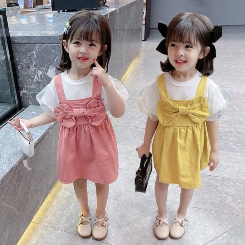DRESS ANAK IMPOR,DRESS ANAK SANTAI RIBBON