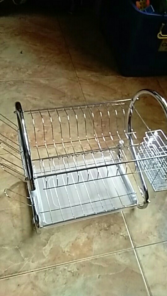 Rak Piring Stainless 2 Susun Murah Peralatan Dapur Tingkat