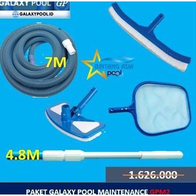 Paket 1 Set Alat Pembersih Kolam Renang Alat Vacuum Kolam Renang Gpm2