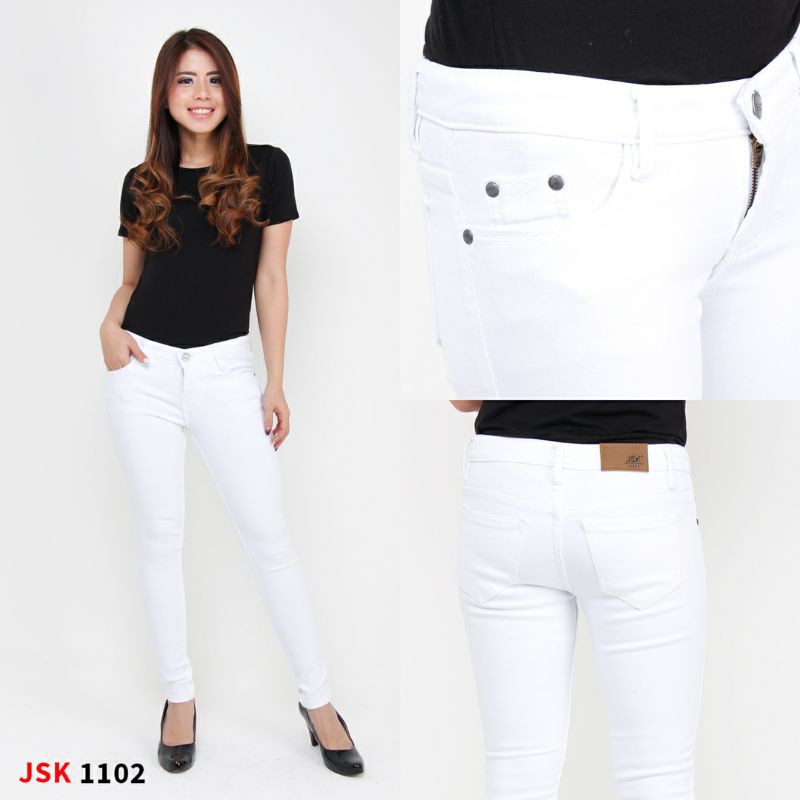 skinny / celana putih / jeans putih / celana jeans putih / jeans