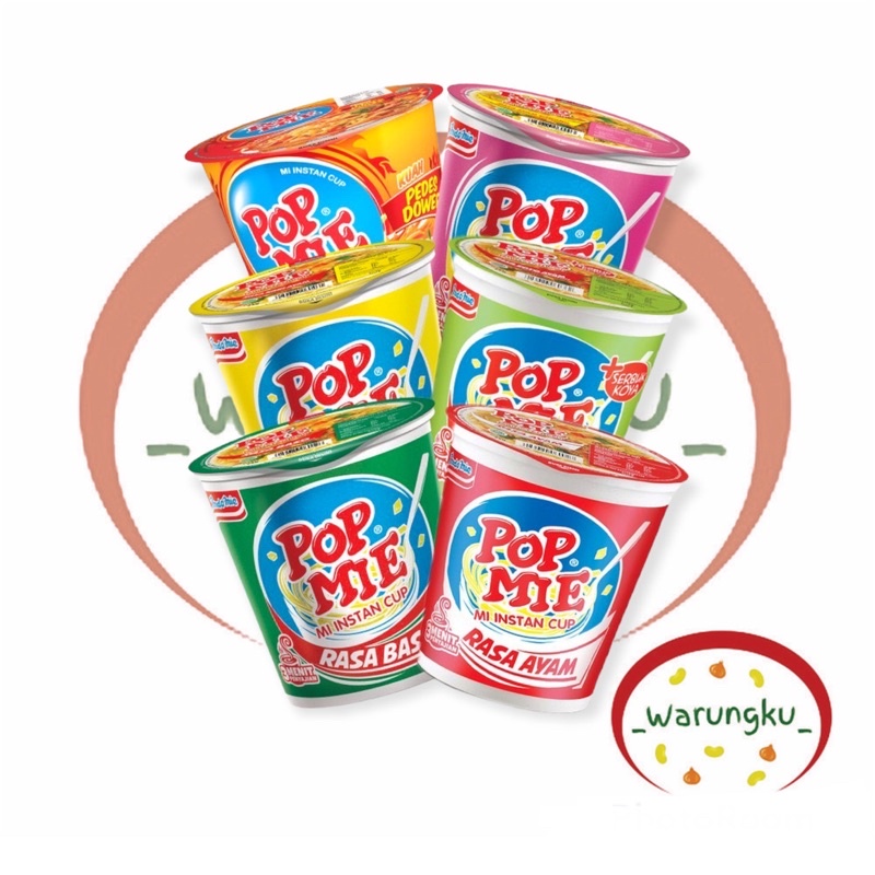POP MIE Instant Aneka RASA Ayam Bawang Baso Noodle Cup [POPMIE]