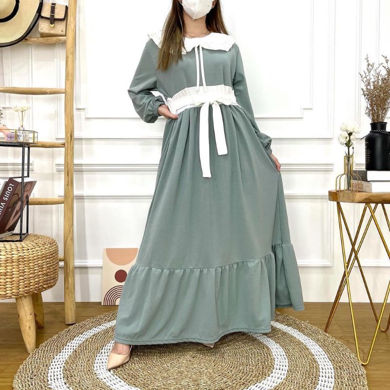 Gamis Wanita Korea | Gamis Wanita | Gamis Model Korea | Gamis Polos | Gamis Murah | Gamis Kerah