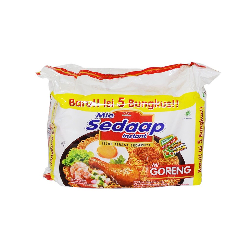 Sedaap Mie Goreng 5X90 Gram Mie Makanan Instan-1