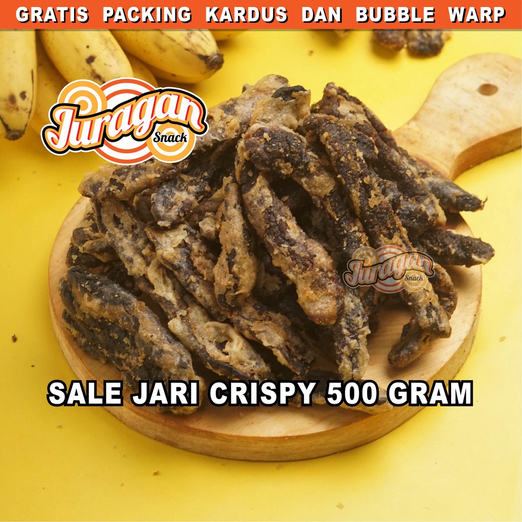 SALE PISANG JARI CRISPY 500 gram snack kiloan makanan ringan jajanan cemilan camilan manis  murah