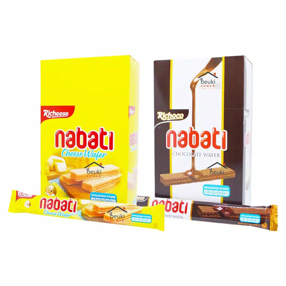 

Nabati Wafer Rasa Keju Atau Coklat Renyah - 20pcs x 7.5gr