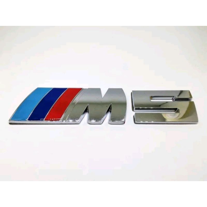 ///M5 BMW emblem glossy / M power emblem / emblem M5 untuk bagasi (bahan besi)