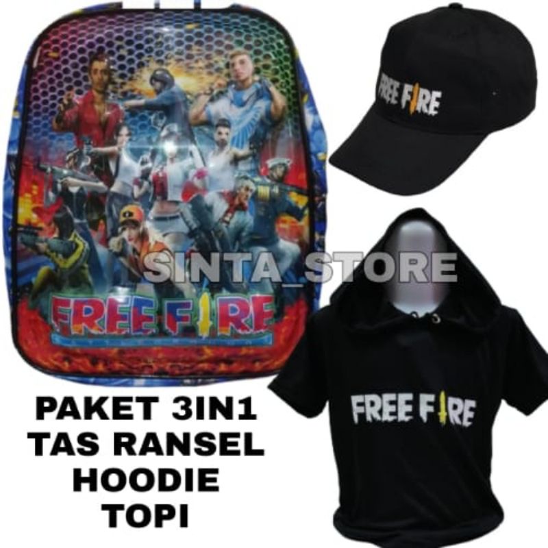 TERUMRAH Baju anak led hoodie karakter  gratis tas ransel  topi bordir