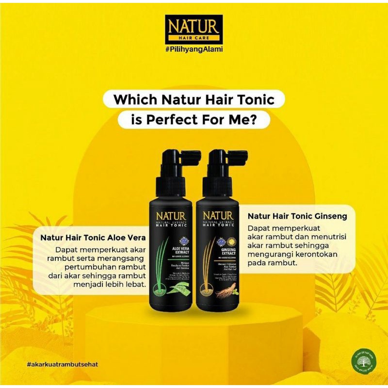 Natur Hair Tonic Aloe Vera Extract 90 Ml Penyubur Rambut