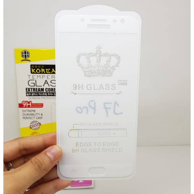 KOREAN Tempered Glass Samsung J7 Pro 5.5 inchi FULL SCREEN TG 5D Samsung J730 FULL GLUE Anti Gores