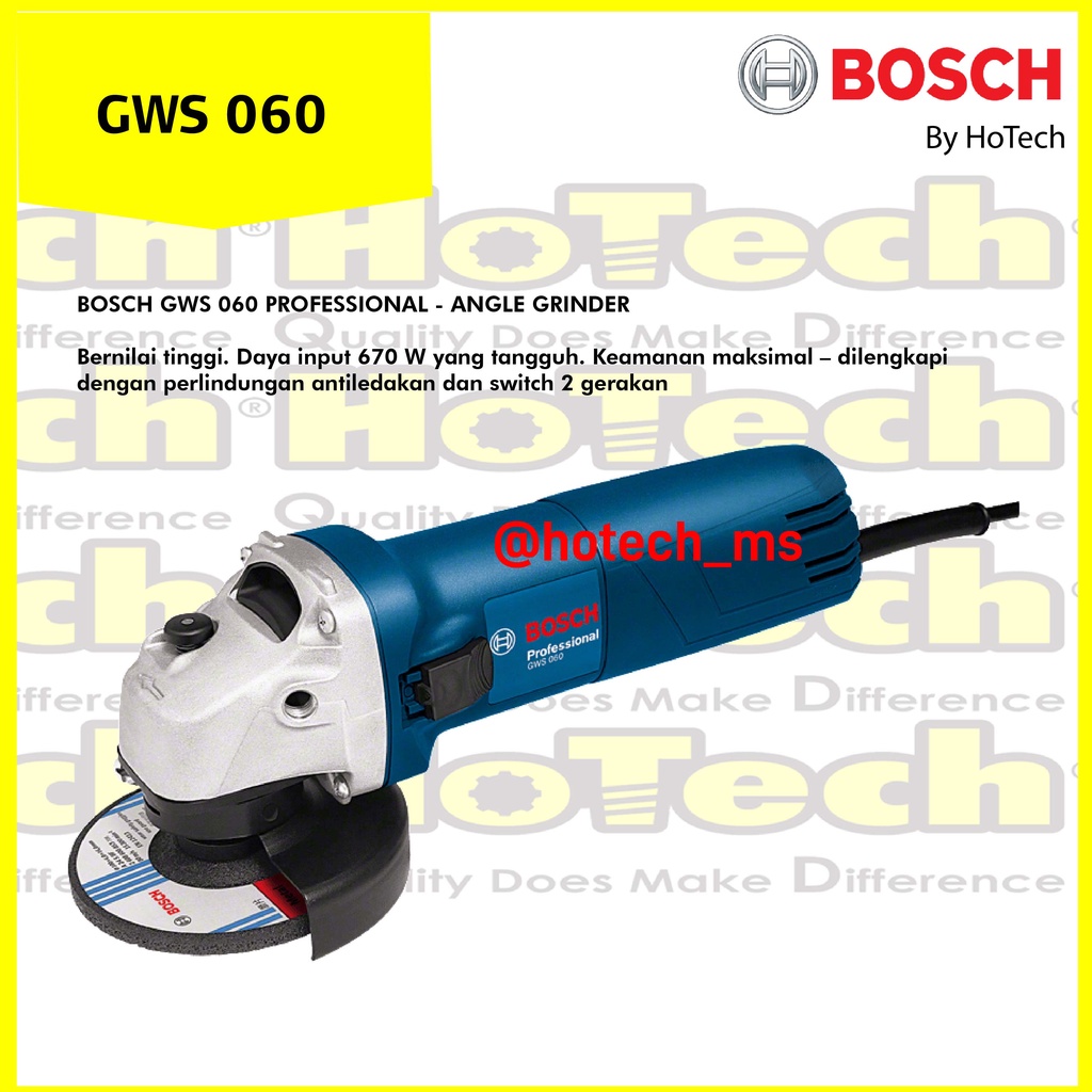 BOSCH Small Angle Grinder GWS 060 | Gerinda Tangan Bosch GWS 060 | Mesin Gerinda | GWS 700  Bosch GW