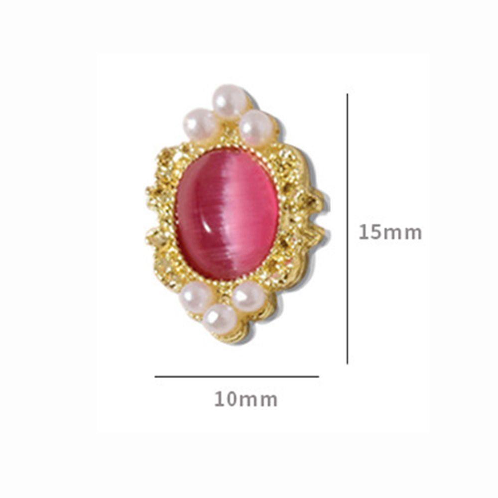 Preva 5PCS Dekorasi Nail Art 3D Mutiara Opal Kristal Aksesoris Kuku