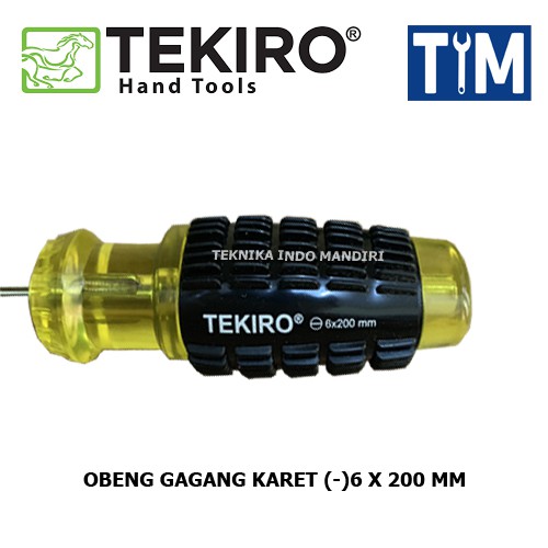 TEKIRO Obeng Gagang Karet -6 x 200 mm