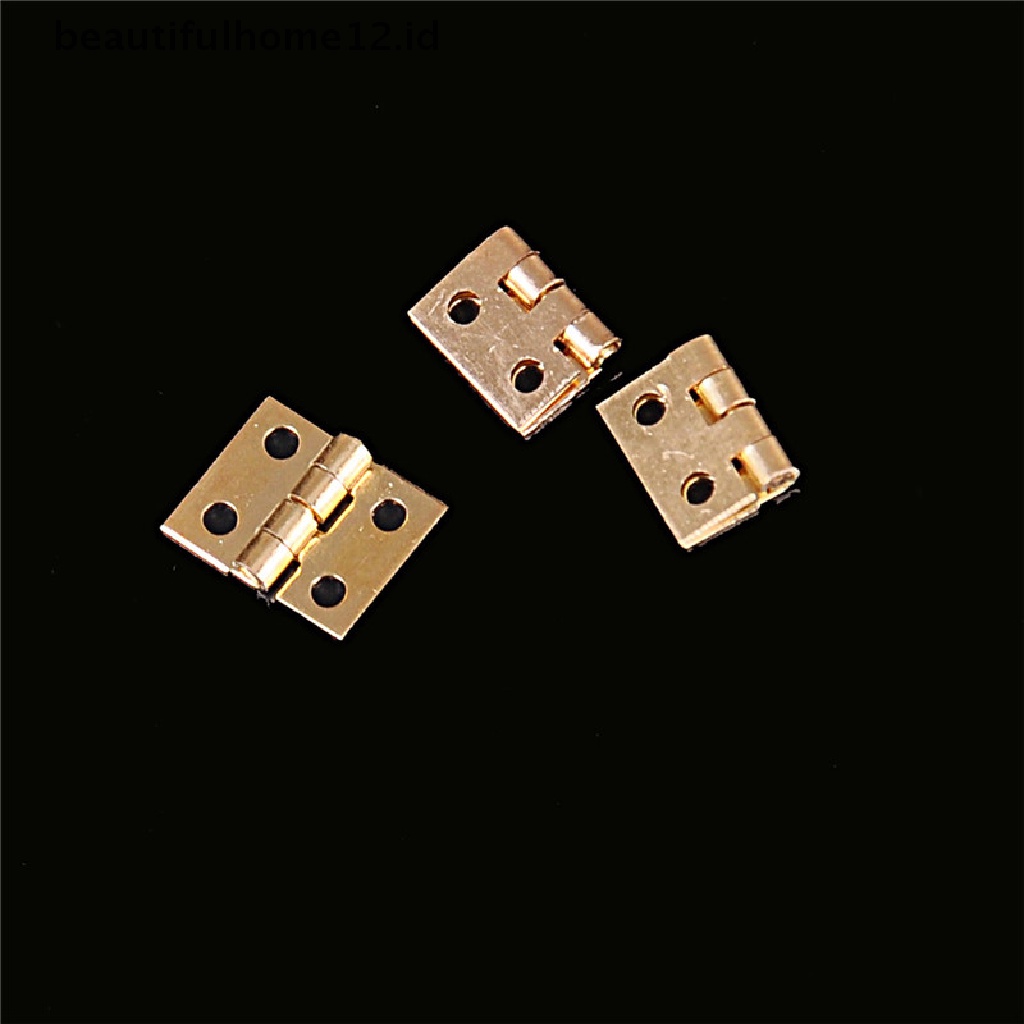 【beautifulhome12.id】 20pcs Mini Brass Plated Hinge Small Decorative Jewelry Cigar Box Hinges .