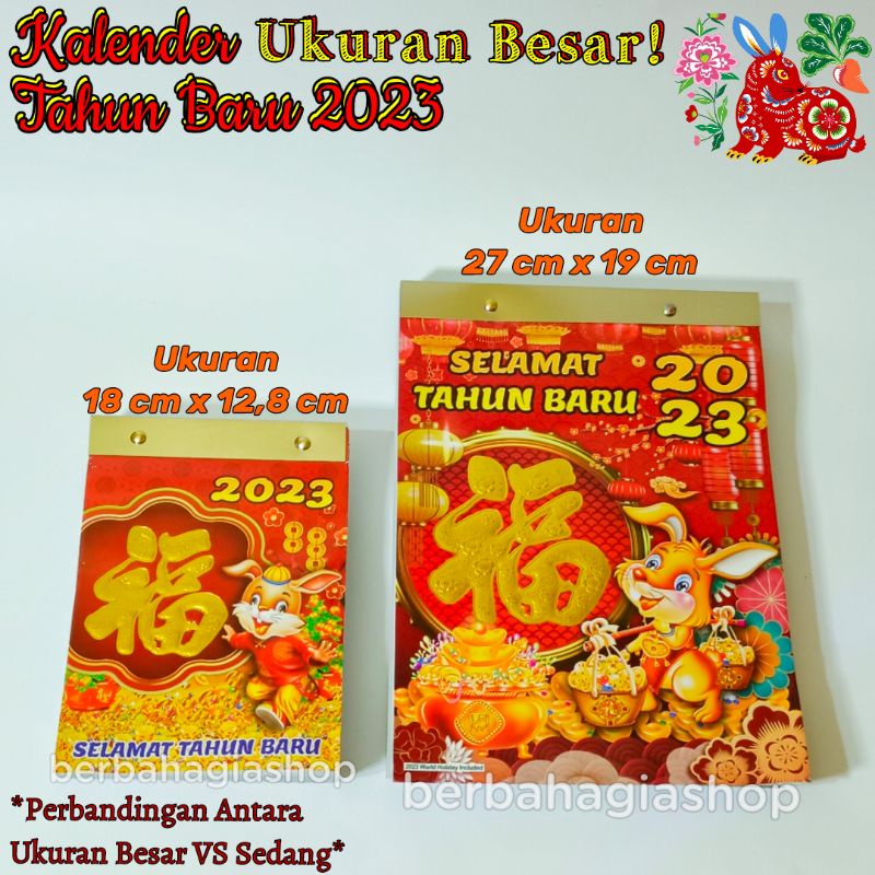 Kalender Chinese Cina Harian Sobek Tahun Baru 2024 Shio Naga Kayu Ukuran Jumbo Besar Lokal Indonesia Terbaru / Calendar Tanggalan Robek China Mandarin Jawa Arab New Year Big Size
