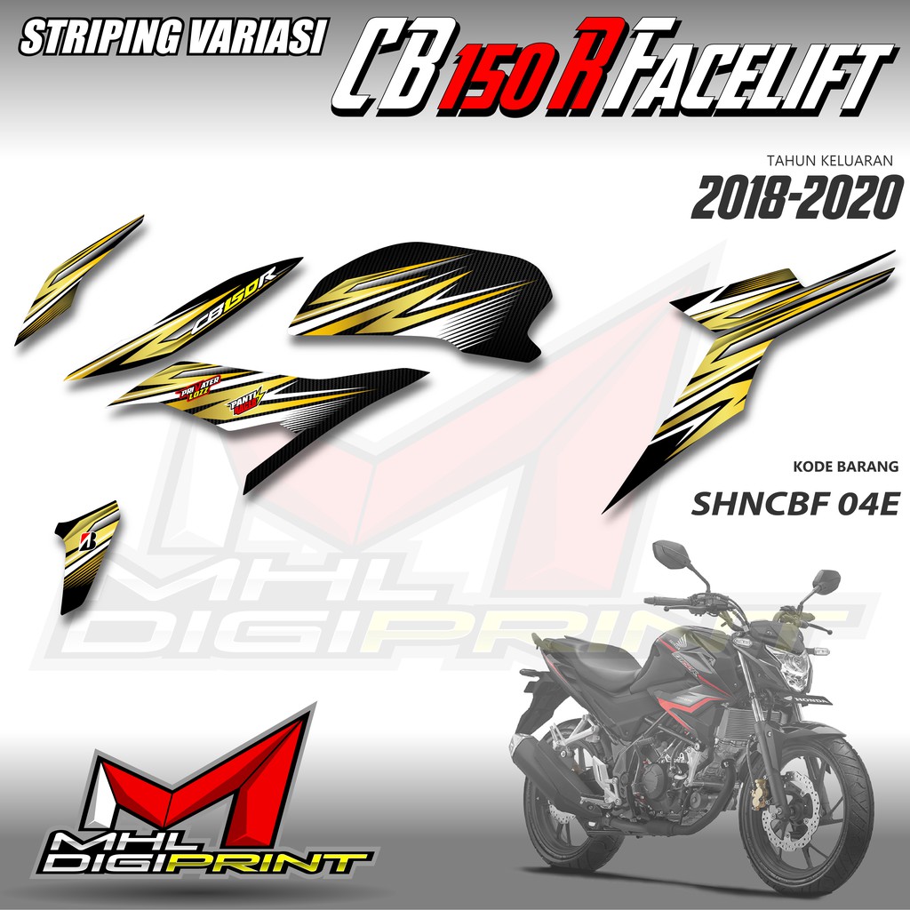 STRIPING VARIASI NEW CB 150R FACELIFT - STIKER NEW CB 150R - SHNCBF 04