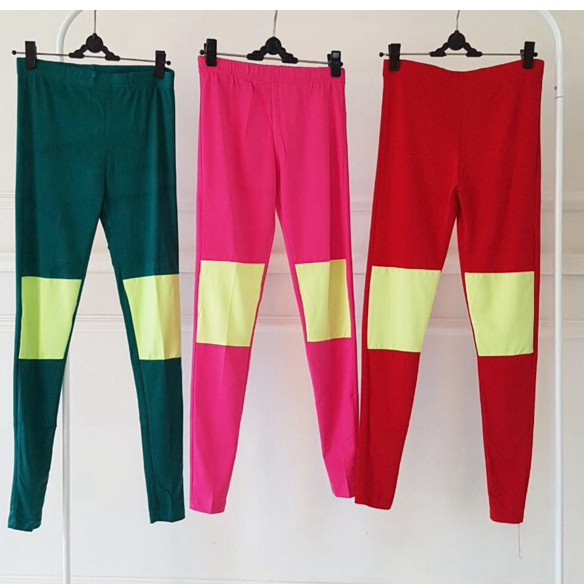 LEGGING STABILO / CELANA SCUBA NEON / MERAH HIJAU PINK FANTA . CELANA LEGGING GYM YOGA SENAM