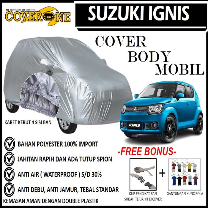 Selimut Sarung Body Cover Mobil Ignis / Mantel Penutup Mobil Ignis / Cover Mobil Outdoor Indoor / Selimut Mobil / Sarung Mobil / Cover Mobil Waterproof Anti Air Free Pengikat Ban