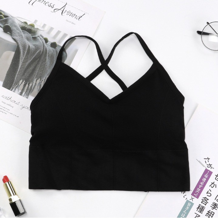 [Promosi Terbaru]Sport Bra Wanita Tanpa Kawat Pakaian Dalam Wanita Hight Quality BH Busa