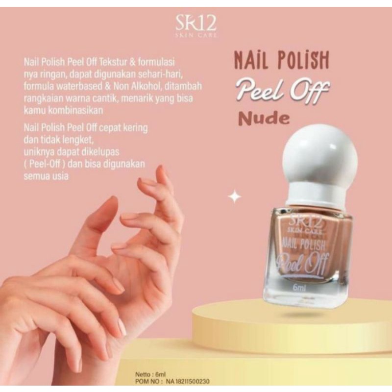 KUTEK HALAL SR12 NAIL POLISH Peel Off SR 12 HERBAL SKINCARE BPOM AMAN MUDAH DIKELUPAS BPOM