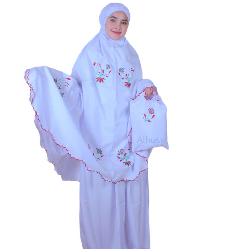 Mukena Stelan Dewasa Jumbo Aminah Bordir manual Free Tas Bordir Manual Mukena Dewasa