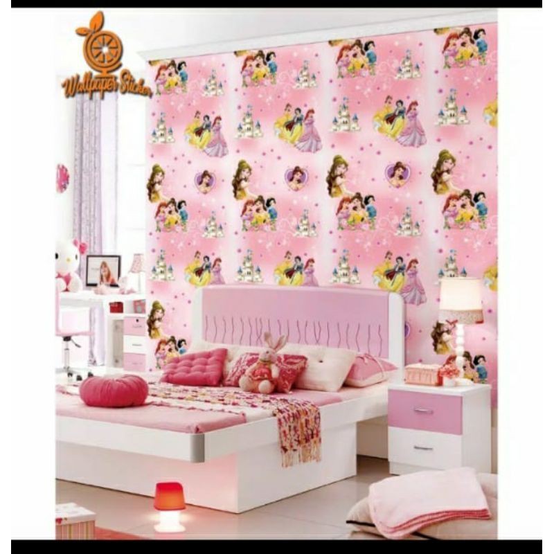 Wallpaper Sticker Dinding Motif Princes Panjang 10M x Lebar 45cm