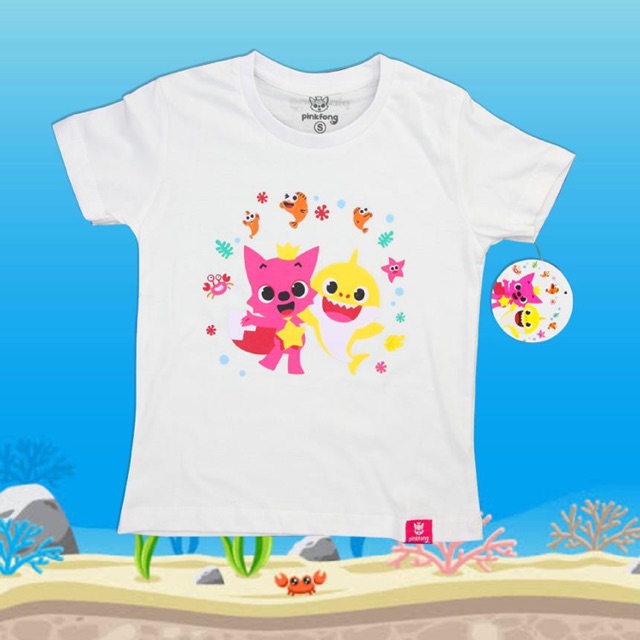 ORIGINAL Kaos  Anak  Karakter Baby  Shark  Pinkfong Usia 2 4 