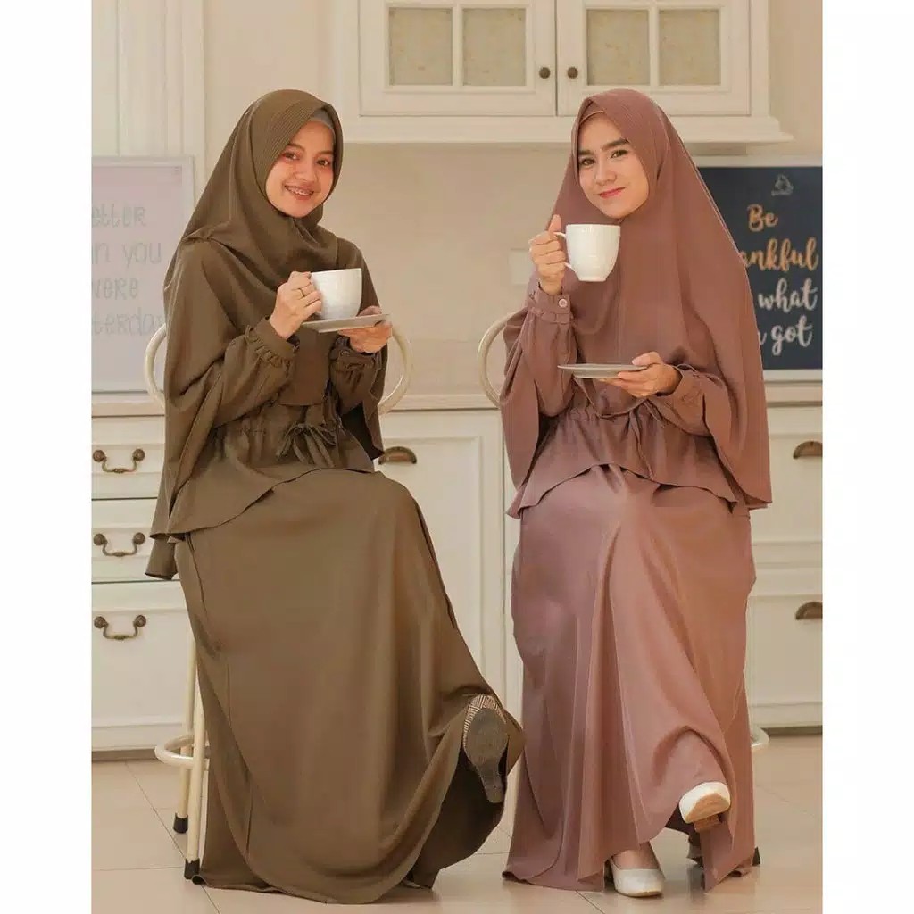 Bisa COD LARA SYARI – Baju Muslim Busui Frendly – gamis syari set