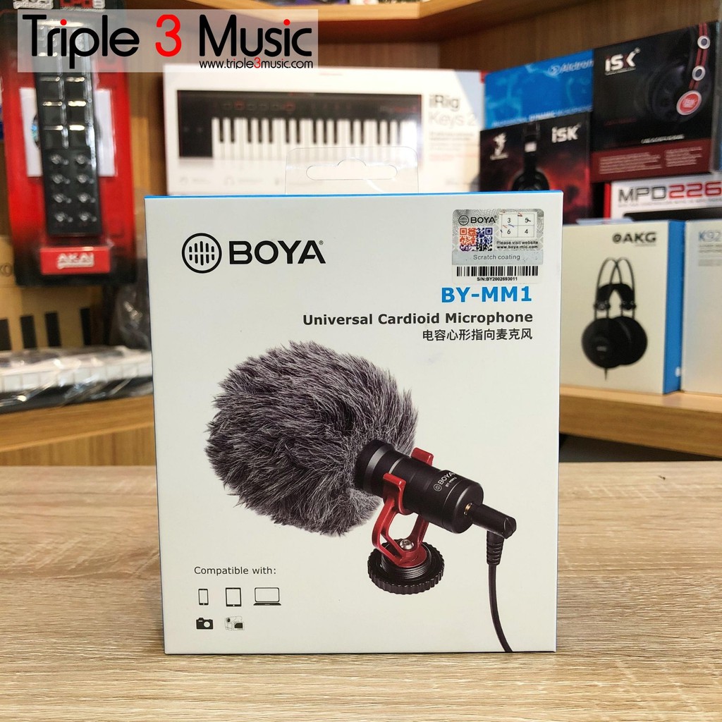 Boya BY MM1 mm-1 Microphone CardioId Shotgun mic DSLR / smartphone