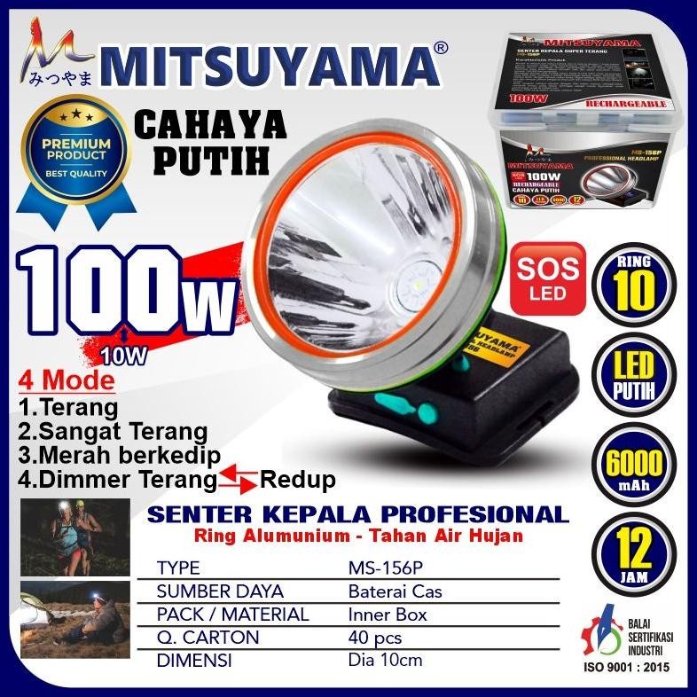 COD SENTER KEPALA LED JUMBO MITSUYAMA 100 WATT MS 156P CAHAYA PUTIH