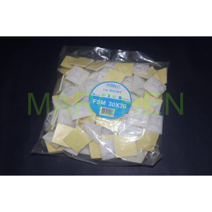 

(BISA COD) Cable Tie Mount FSM 30x30 Putih 30mm x 30mm BERGARANSI Kode 938