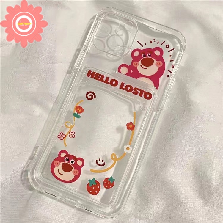 Soft Case TPU Dompet Kartu Tahan Banting Motif Hello Kitty Untuk iPhone 14 12 11 13 Pro Max 7 8 Plus 6 6s Plus XR X SE 2020 XS Max