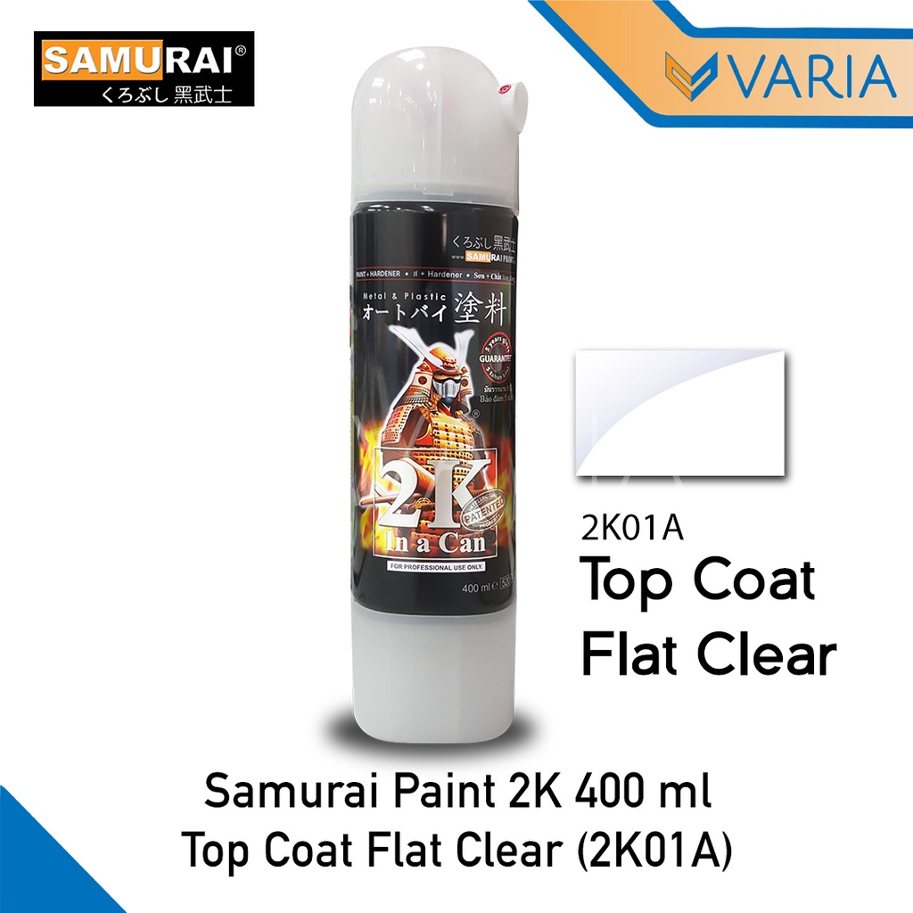 Samurai Paint Pilox Top Coat Flat Clear 2K01A 400 ml Cat Aerosol