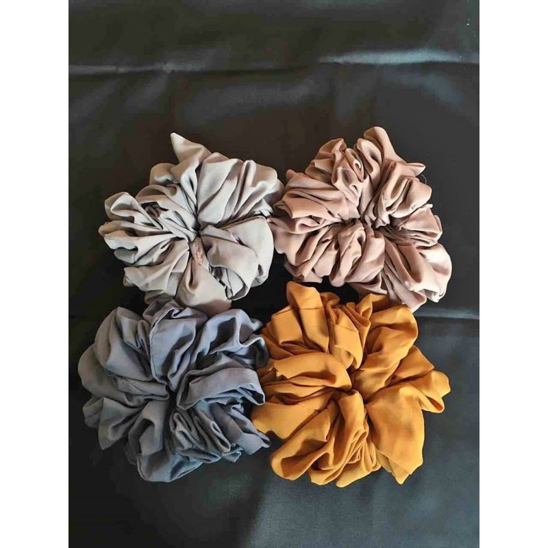 [ 1 KG - 40 PCS ] Scrunchy Cepolan Hijab / Scrunchie Size Besar / Ikat Rambut Hijaber / Kunciran