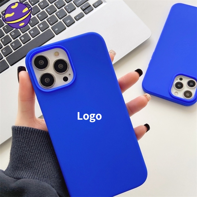 Sapphire Casing Silikon IPhone 13 12 11 Pro X XS MAX XR 6 6S 7 8 Plus 12 13 Mini Shockproof Aksen Safir Biru