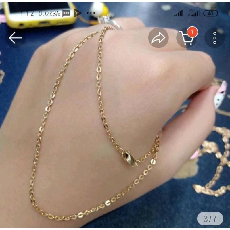 KALUNG NORI VENSY + LIONTIN LOVE CORR MP FULL/ KALUNG PERAK ASLI SILVER 925 LAPIS EMAS/ KALUNG FASHION WANITA IMPOR