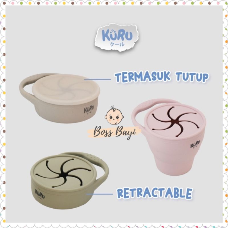 KURU BABY - Silicone Snack Cup / Tempat Makanan (Cemilan) Anak Bayi