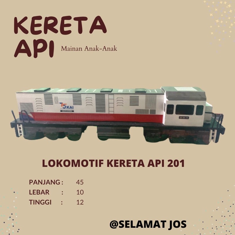 miniatur lokomotif kereta api cc 201