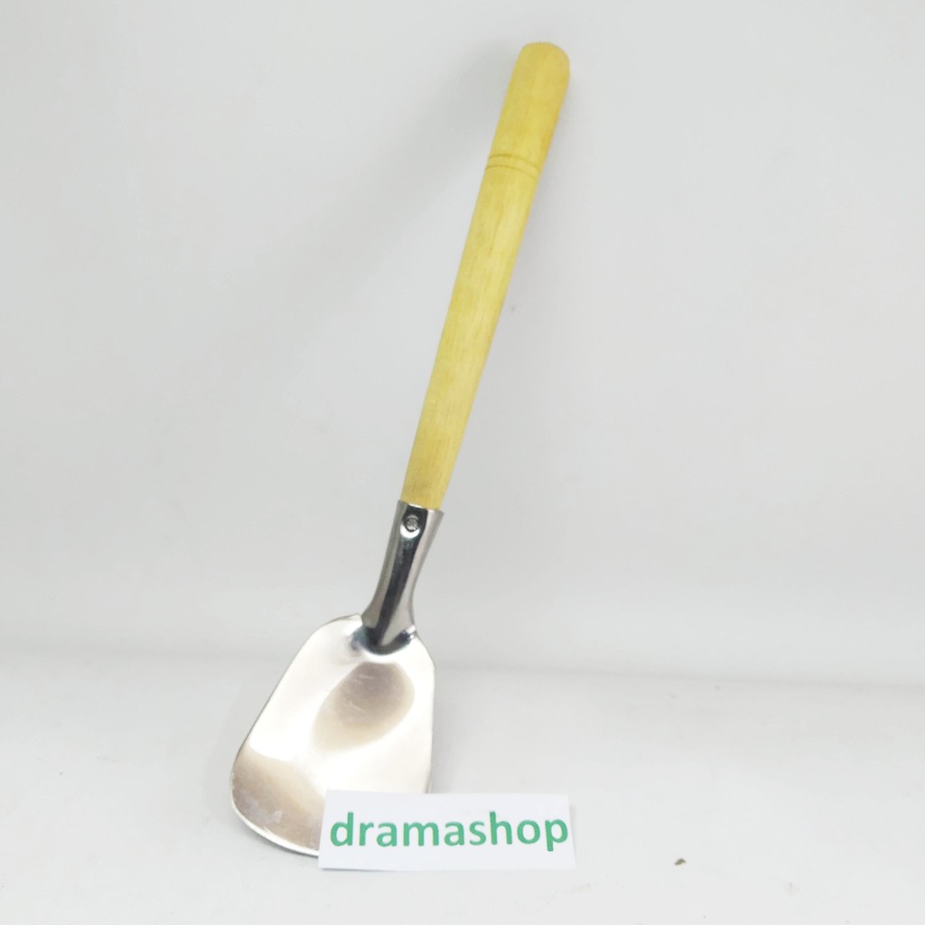 spatula sutil  mini kecil  gagang kayu  dramashop Shopee 