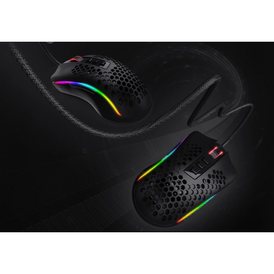 Mouse gaming redragon wired Rgb macro program 12400DPI Storm M808-RGB - Mice gaming