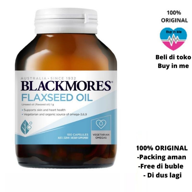 Blackmores Flaxseed Oil 1000mg 100 Vegetarian Capsules- BLACKMORES FLAXSEED