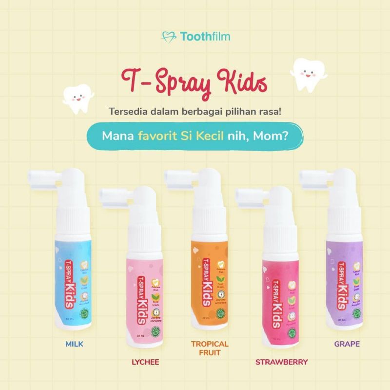 T-Spray Kids Mouth Spray / tspray / toothfilm tooth spray / pelindung gusi dan gigi anak