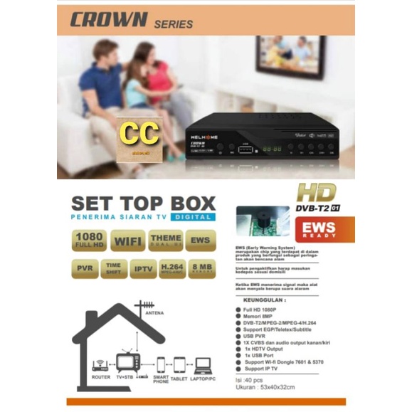 Set Top Box Welhome Set Top Box DVB T2 MSTAR 01 02 03 DVBT2