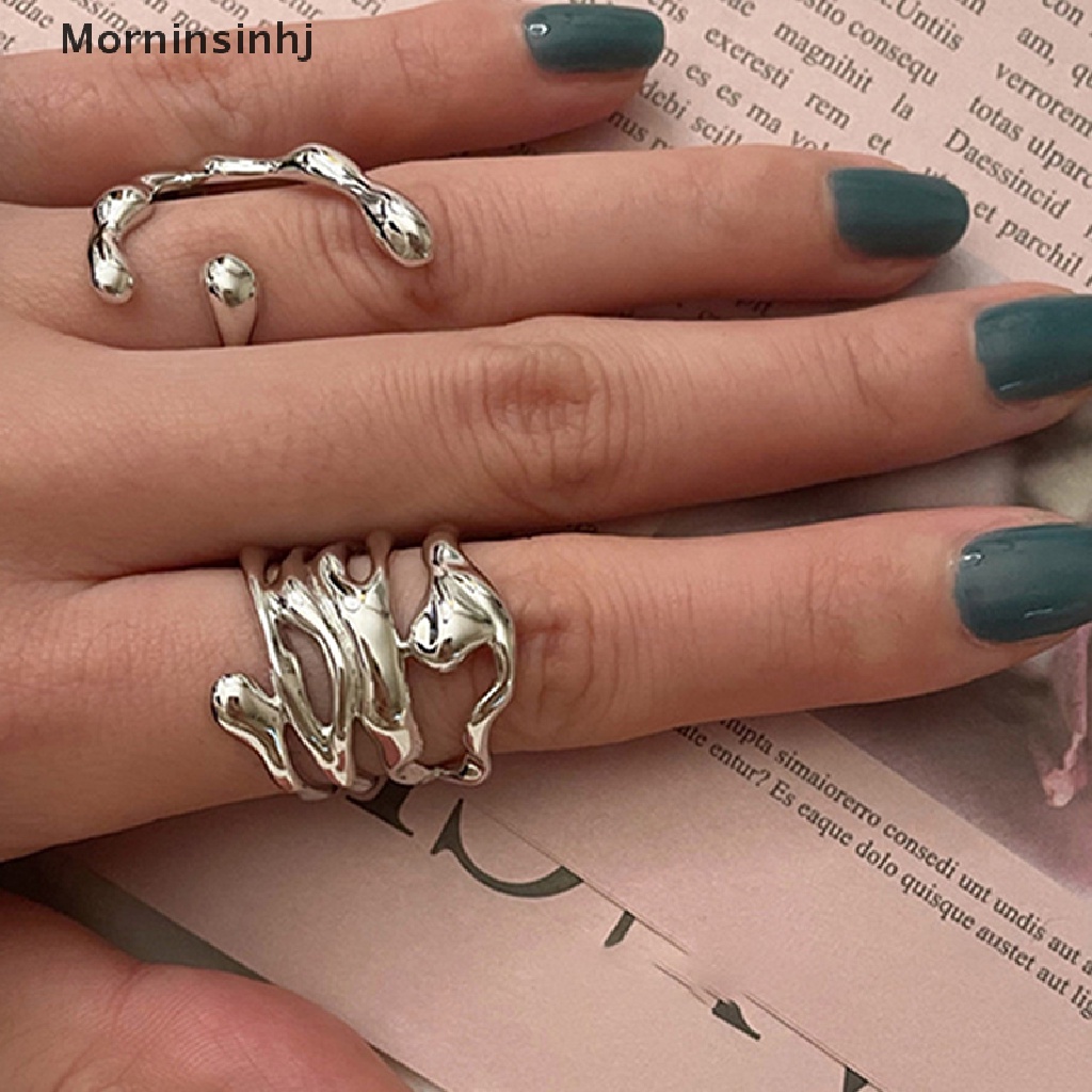 Cincin Handmade Model Hollow Lebar Gaya Retro Untuk Wanita