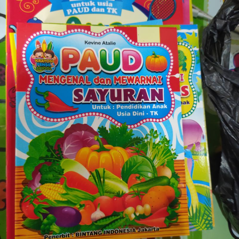 Buku Edukatif Mengenal dan Mewarnai-sayuran