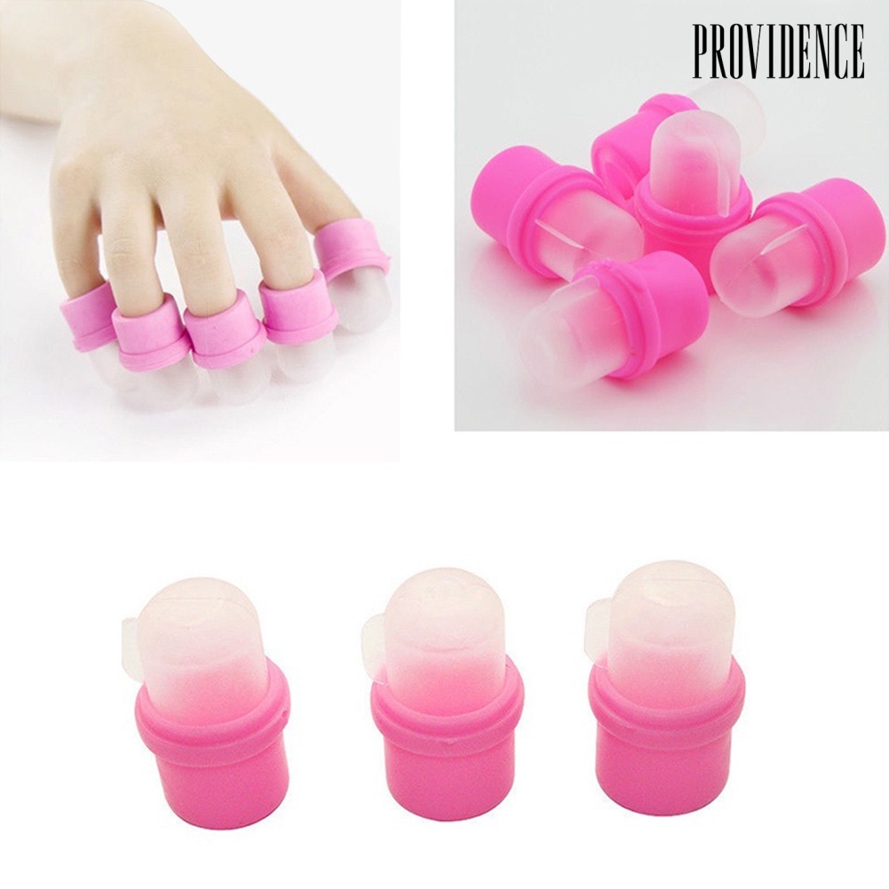 Providence 10pcs / Set Cap Penghapus Kutek Gel Akrilik Untuk Nail Art / Manicure