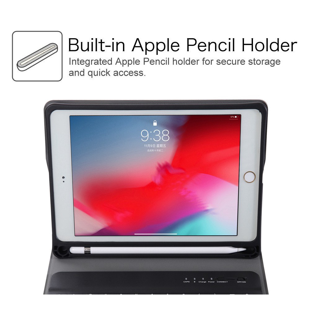 SMART KEYBOARD IPAD MINI 1 2 3 WITH PEN HOLDER BLUETOOTH PREMIUM CASE