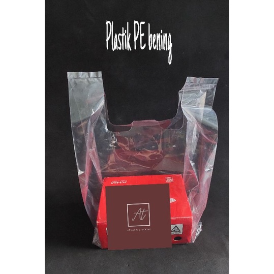 Kantong kresek plastik PE bening ukuran 28 (isi 50 Lembar)