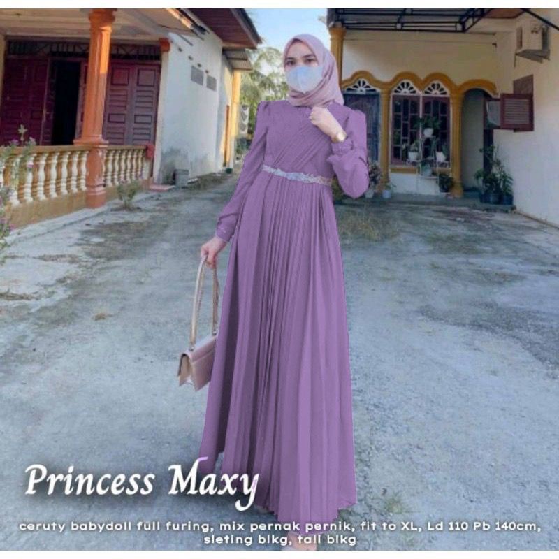 Princess maxy gamis wanita gamis pesta gamis seruti bebidol full furing READY!!!!!!!!!!