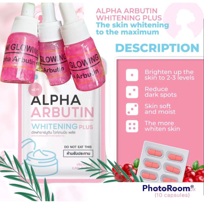 SERUM GLOWING PLUS ALPHA ARBUTIN  PUTIH PERMANEN